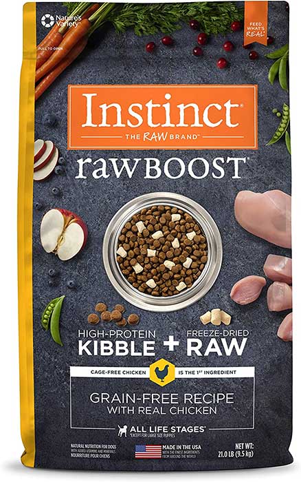 instinct raw boost dog kibble